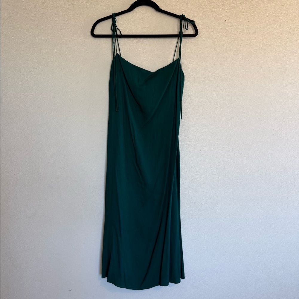 Reformation Emerald Green Midi Slip Dress
